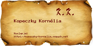 Kopeczky Kornélia névjegykártya